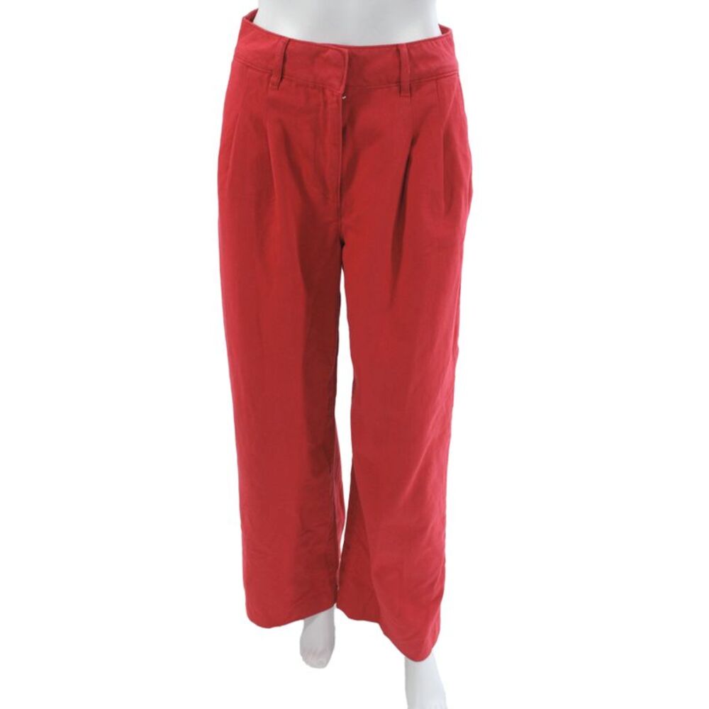 Boden Women Chino Pants Red Cotton Button Closure Size 4